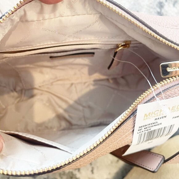 MICHAEL Michael Kors Raven Leather Crossbody Messenger Shoulder Bag NWT - Picture 11 of 13